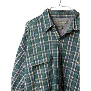 Rhinoceros Sportswear Mens Large Plaid Western Button Shirt Flap Pocket Cowboy